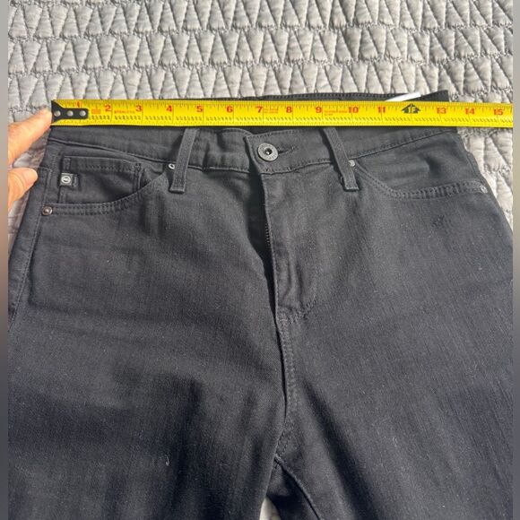 AG Isabelle Button-Up High-Rise Straight Cut Black Corduroy Jeans. Size 26 - Picture 4 of 11